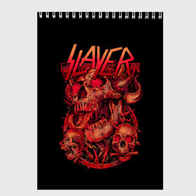 Скетчбук с принтом SLAYER (15) в Кировске, 100% бумага
 | 48 листов, плотность листов — 100 г/м2, плотность картонной обложки — 250 г/м2. Листы скреплены сверху удобной пружинной спиралью | metal | music | rock | slayer | метал | музыка | рок