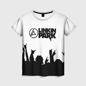 Женская футболка 3D с принтом LINKIN PARK в Кировске, 100% полиэфир ( синтетическое хлопкоподобное полотно) | прямой крой, круглый вырез горловины, длина до линии бедер | chester bennington | linkin park | mike shinoda | линкин парк