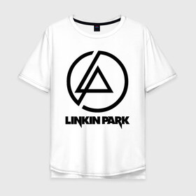 Мужская футболка хлопок Oversize с принтом LINKIN PARK в Кировске, 100% хлопок | свободный крой, круглый ворот, “спинка” длиннее передней части | chester bennington | linkin park | mike shinoda | линкин парк