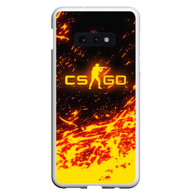 Чехол для Samsung S10E с принтом CS GO FIRE в Кировске, Силикон | Область печати: задняя сторона чехла, без боковых панелей | astralis | awp | counter strike | cs go | cs go global offensive | faze clan | hyper beast | team liquid | астралис | тим ликвид | фейз клан | хайпер бист