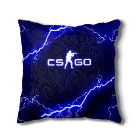 Подушка 3D с принтом CS GO LIGHTNING STYLE в Кировске, наволочка – 100% полиэстер, наполнитель – холлофайбер (легкий наполнитель, не вызывает аллергию). | состоит из подушки и наволочки. Наволочка на молнии, легко снимается для стирки | astralis | awp | counter strike | cs go | cs go global offensive | faze clan | hyper beast | team liquid | thunder | астралис | молнии | тим ликвид | фейз клан | хайпер бист | шторм