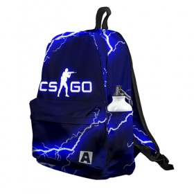 Рюкзак 3D с принтом CS GO LIGHTNING STYLE в Кировске, 100% полиэстер | лямки с регулируемой длиной, сверху петелька, чтобы рюкзак можно было повесить на вешалку. Основное отделение закрывается на молнию, как и внешний карман. Внутри два дополнительных кармана, один из которых закрывается на молнию. По бокам два дополнительных кармашка | Тематика изображения на принте: astralis | awp | counter strike | cs go | cs go global offensive | faze clan | hyper beast | team liquid | thunder | астралис | молнии | тим ликвид | фейз клан | хайпер бист | шторм