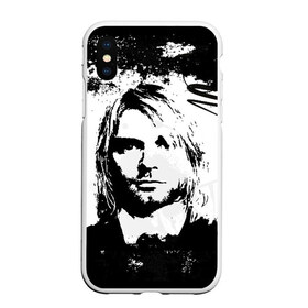 Чехол для iPhone XS Max матовый с принтом Kurt Cobain в Кировске, Силикон | Область печати: задняя сторона чехла, без боковых панелей | bleach | blew | cobain | dave | geffen | hormoaning | in utero | incesticide | krist | kurt | nevermind | nirvana | novoselic | rock | vevo | геффен | курт кобейн | нирвана | рок