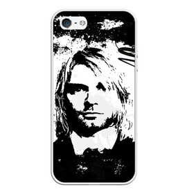 Чехол для iPhone 5/5S матовый с принтом Kurt Cobain в Кировске, Силикон | Область печати: задняя сторона чехла, без боковых панелей | bleach | blew | cobain | dave | geffen | hormoaning | in utero | incesticide | krist | kurt | nevermind | nirvana | novoselic | rock | vevo | геффен | курт кобейн | нирвана | рок