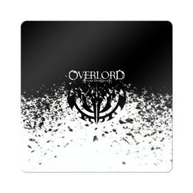 Магнит виниловый Квадрат с принтом Overlord. в Кировске, полимерный материал с магнитным слоем | размер 9*9 см, закругленные углы | overlord | аниме | гранж | лого | логотип | оверлорд | сериал | текстура