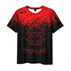 Мужская футболка 3D с принтом Overlord. в Кировске, 100% полиэфир | прямой крой, круглый вырез горловины, длина до линии бедер | overlord | аниме | гранж | лого | логотип | оверлорд | сериал | текстура
