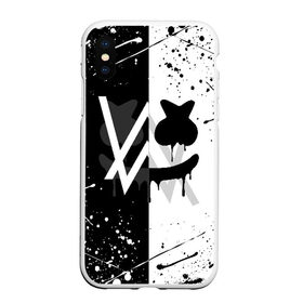 Чехол для iPhone XS Max матовый с принтом ALAN WALKER x MARSHMELLO в Кировске, Силикон | Область печати: задняя сторона чехла, без боковых панелей | alan walker | aw | electro | electro music | marshmello | music | алан уокер | маршмелло | музыка | музыкант | электро | электронная музыка