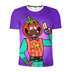 Мужская футболка 3D спортивная с принтом Tomato в Кировске, 100% полиэстер с улучшенными характеристиками | приталенный силуэт, круглая горловина, широкие плечи, сужается к линии бедра | epic | fortnite | фортнайт | эпик