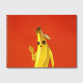 Альбом для рисования с принтом Banana в Кировске, 100% бумага
 | матовая бумага, плотность 200 мг. | Тематика изображения на принте: epic | fortnite | банан | фортнайт | эпик