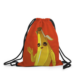 Рюкзак-мешок 3D с принтом Banana в Кировске, 100% полиэстер | плотность ткани — 200 г/м2, размер — 35 х 45 см; лямки — толстые шнурки, застежка на шнуровке, без карманов и подкладки | epic | fortnite | банан | фортнайт | эпик