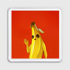 Магнит 55*55 с принтом Banana в Кировске, Пластик | Размер: 65*65 мм; Размер печати: 55*55 мм | epic | fortnite | банан | фортнайт | эпик