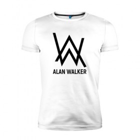 Мужская футболка премиум с принтом ALAN WALKER в Кировске, 92% хлопок, 8% лайкра | приталенный силуэт, круглый вырез ворота, длина до линии бедра, короткий рукав | 