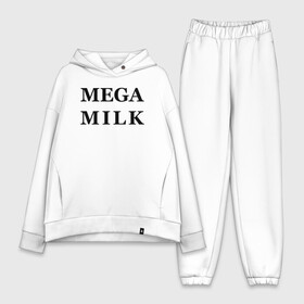 Женский костюм хлопок Oversize с принтом mega milk в Кировске,  |  | Тематика изображения на принте: ahegao | anime | mega milk | mega milk манга