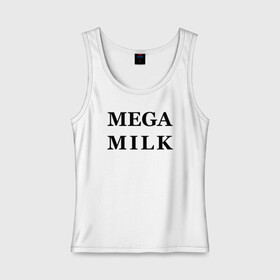 Женская майка хлопок с принтом mega milk в Кировске, 95% хлопок, 5% эластан |  | ahegao | anime | mega milk | mega milk манга