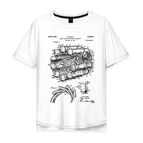 Мужская футболка хлопок Oversize с принтом Aircraft в Кировске, 100% хлопок | свободный крой, круглый ворот, “спинка” длиннее передней части | aircraft | patent | двигатель | идея | история | космос | мощь | патент | разработка | самолет | турбина | чертеж | чертежи