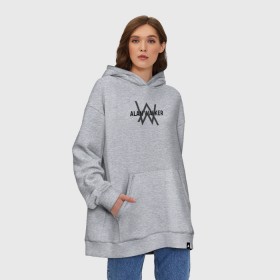 Худи SuperOversize хлопок с принтом ALAN WALKER в Кировске, 70% хлопок, 30% полиэстер, мягкий начес внутри | карман-кенгуру, эластичная резинка на манжетах и по нижней кромке, двухслойный капюшон
 | alan walker | dj | dj walkzz | faded | music | алан уокер | диджей | дип хаус | клубная | клубняк | музыка | электро хаус