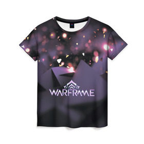 Женская футболка 3D с принтом Warframe в Кировске, 100% полиэфир ( синтетическое хлопкоподобное полотно) | прямой крой, круглый вырез горловины, длина до линии бедер | digital extremes | excalibur | nyx | saryn | space | warframe | варфрэйм | космос | шутер