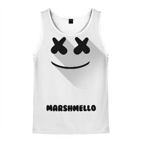 Мужская майка 3D с принтом РЮКЗАК MARSHMELLO в Кировске, 100% полиэстер | круглая горловина, приталенный силуэт, длина до линии бедра. Пройма и горловина окантованы тонкой бейкой | marshmello | диджей | клуб | клубная музыка | маршмеллоу | маршмело | маршмэлло | маршмэллоу | маршмэло | музыка | электронная