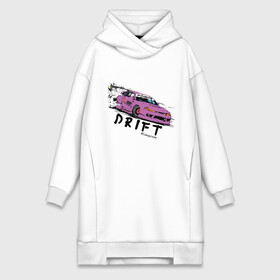 Платье-худи хлопок с принтом Silvia Drift в Кировске,  |  | drift | jdm | nissan | s14 | silvia | дрифт