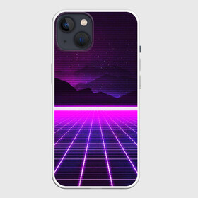 Чехол для iPhone 13 с принтом 90 YEARS sunrise в Кировске,  |  | Тематика изображения на принте: bright | colorful | cool | disco | music | music lover | retro | speaker | tape recorder | technique | vintage | винтаж | динамик | диско | магнитофон | меломан | музыка | неон | разноцветный | ретро | техника