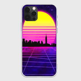 Чехол для iPhone 12 Pro Max с принтом ГОРОД В НЕОНЕ в Кировске, Силикон |  | bright | colorful | cool | disco | music | music lover | retro | speaker | tape recorder | technique | vintage | винтаж | динамик | диско | магнитофон | меломан | музыка | неон | разноцветный | ретро | техника