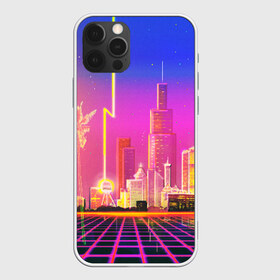 Чехол для iPhone 12 Pro Max с принтом КИБЕР ГОРОД в Кировске, Силикон |  | bright | colorful | cool | disco | music | music lover | retro | speaker | tape recorder | technique | vintage | винтаж | динамик | диско | магнитофон | меломан | музыка | неон | разноцветный | ретро | техника