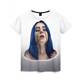 Женская футболка 3D с принтом Слезы в Кировске, 100% полиэфир ( синтетическое хлопкоподобное полотно) | прямой крой, круглый вырез горловины, длина до линии бедер | 