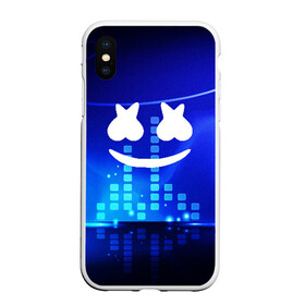 Чехол для iPhone XS Max матовый с принтом MARSHMELLO в Кировске, Силикон | Область печати: задняя сторона чехла, без боковых панелей | christopher comstock | dj | marshmello | music | диджей | клубная музыка | клубняк | крис комсток | маршмеллоу | музыка