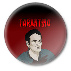 Значок с принтом Tarantino в Кировске,  металл | круглая форма, металлическая застежка в виде булавки | Тематика изображения на принте: quentin tarantino | квентин тарантино