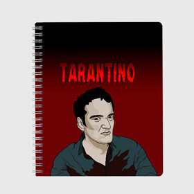 Тетрадь с принтом Tarantino в Кировске, 100% бумага | 48 листов, плотность листов — 60 г/м2, плотность картонной обложки — 250 г/м2. Листы скреплены сбоку удобной пружинной спиралью. Уголки страниц и обложки скругленные. Цвет линий — светло-серый
 | quentin tarantino | квентин тарантино