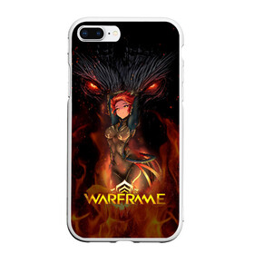 Чехол для iPhone 7Plus/8 Plus матовый с принтом Warframe anime в Кировске, Силикон | Область печати: задняя сторона чехла, без боковых панелей | digital extremes | excalibur | nyx | saryn | space | warframe | варфрэйм | космос | шутер