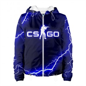 Женская куртка 3D с принтом CS GO LIGHTNING STYLE в Кировске, ткань верха — 100% полиэстер, подклад — флис | прямой крой, подол и капюшон оформлены резинкой с фиксаторами, два кармана без застежек по бокам, один большой потайной карман на груди. Карман на груди застегивается на липучку | astralis | awp | counter strike | cs go | cs go global offensive | faze clan | hyper beast | team liquid | thunder | астралис | молнии | тим ликвид | фейз клан | хайпер бист | шторм