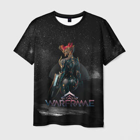Мужская футболка 3D с принтом Warframe в Кировске, 100% полиэфир | прямой крой, круглый вырез горловины, длина до линии бедер | digital extremes | excalibur | nyx | saryn | space | warframe | варфрэйм | космос | шутер