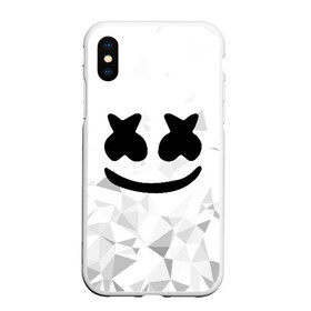 Чехол для iPhone XS Max матовый с принтом MARSHMELLO (КАПЮШОН) в Кировске, Силикон | Область печати: задняя сторона чехла, без боковых панелей | america | dj | marshmello | usa | америка | маршмелло