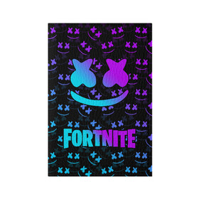 Обложка для паспорта матовая кожа с принтом FORTNITE x MARSHMELLO NEON  в Кировске, натуральная матовая кожа | размер 19,3 х 13,7 см; прозрачные пластиковые крепления | Тематика изображения на принте: 2019 | armor | armour | cybersport | esport | fortnite | game | llama | logo | броня | игра | киберспорт | лама | фиолетовый | фирменные цвета | фортнайт