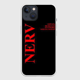 Чехол для iPhone 13 с принтом Nerv logo в Кировске,  |  | Тематика изображения на принте: angel | eva | evangelion | neon genesis evangelion | nerv | аска лэнгли сорью | ева | евангелион | мисато кацураги | рей аянами | синдзи