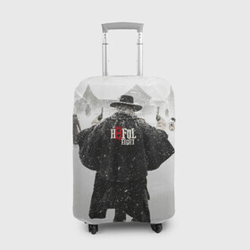 Чехол для чемодана 3D с принтом Омерзительная восьмёрка в Кировске, 86% полиэфир, 14% спандекс | двустороннее нанесение принта, прорези для ручек и колес | quentin tarantino | the hateful eight | квентин | квентин тарантино | омерзительная 8 | постер | тарантино 2019 | тарантино голливуд