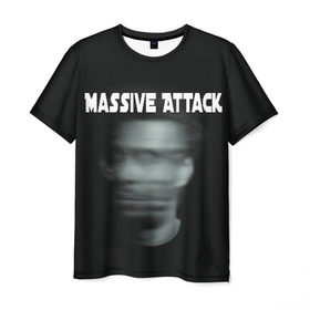 Мужская футболка 3D с принтом Massive Attack в Кировске, 100% полиэфир | прямой крой, круглый вырез горловины, длина до линии бедер | грант маршалл | роберт дель ная | трип хоп