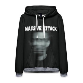 Мужская толстовка 3D с принтом Massive Attack в Кировске, 100% полиэстер | двухслойный капюшон со шнурком для регулировки, мягкие манжеты на рукавах и по низу толстовки, спереди карман-кенгуру с мягким внутренним слоем. | Тематика изображения на принте: грант маршалл | роберт дель ная | трип хоп