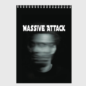 Скетчбук с принтом Massive Attack в Кировске, 100% бумага
 | 48 листов, плотность листов — 100 г/м2, плотность картонной обложки — 250 г/м2. Листы скреплены сверху удобной пружинной спиралью | грант маршалл | роберт дель ная | трип хоп