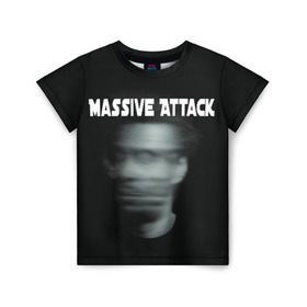 Детская футболка 3D с принтом Massive Attack в Кировске, 100% гипоаллергенный полиэфир | прямой крой, круглый вырез горловины, длина до линии бедер, чуть спущенное плечо, ткань немного тянется | грант маршалл | роберт дель ная | трип хоп
