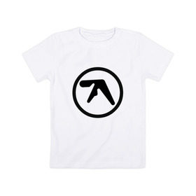 Детская футболка хлопок с принтом Aphex Twin в Кировске, 100% хлопок | круглый вырез горловины, полуприлегающий силуэт, длина до линии бедер | Тематика изображения на принте: intelligent dance music | драм энд бэйс | ричард дэвид джеймс | техно | эйсид | эмбиент