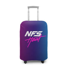 Чехол для чемодана 3D с принтом NFS HEAT в Кировске, 86% полиэфир, 14% спандекс | двустороннее нанесение принта, прорези для ручек и колес | need for speed | nfs | nfs heat | нфс | нфс хит