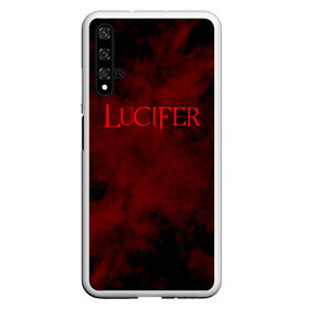 Чехол для Honor 20 с принтом LUCIFER (КРЫЛЬЯ) в Кировске, Силикон | Область печати: задняя сторона чехла, без боковых панелей | Тематика изображения на принте: demons | lucifer | title | люцифер | надпись