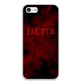 Чехол для iPhone 5/5S матовый с принтом LUCIFER (КРЫЛЬЯ) в Кировске, Силикон | Область печати: задняя сторона чехла, без боковых панелей | Тематика изображения на принте: demons | lucifer | title | люцифер | надпись