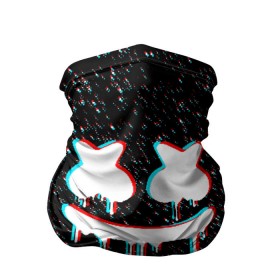 Бандана-труба 3D с принтом MARSHMELLO GLITCH в Кировске, 100% полиэстер, ткань с особыми свойствами — Activecool | плотность 150‒180 г/м2; хорошо тянется, но сохраняет форму | america | dj | marshmello | usa | америка | маршмелло