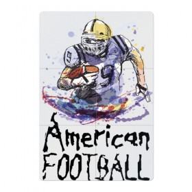 Магнитный плакат 2Х3 с принтом American football в Кировске, Полимерный материал с магнитным слоем | 6 деталей размером 9*9 см | american football | ball | helmet | player | sportsman | usa | американский футбол | игрок | каска | мяч | сша