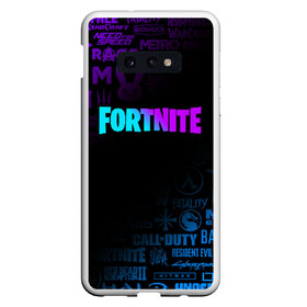 Чехол для Samsung S10E с принтом FORTNITE в Кировске, Силикон | Область печати: задняя сторона чехла, без боковых панелей | borderlands | call of duty | counter strike | cs go | dark souls | devil may cry | dmc | face | fallout | far cry | stalker | tes | the elder scrolls | the last of us | the witcher | warframe | watch dogs | варфрейм | ведьмак | масс эффект |