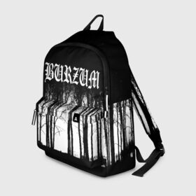 Рюкзак 3D с принтом Burzum в Кировске, 100% полиэстер | лямки с регулируемой длиной, сверху петелька, чтобы рюкзак можно было повесить на вешалку. Основное отделение закрывается на молнию, как и внешний карман. Внутри два дополнительных кармана, один из которых закрывается на молнию. По бокам два дополнительных кармашка | Тематика изображения на принте: burzum | ghotic | варг викернес | мрак | тьма