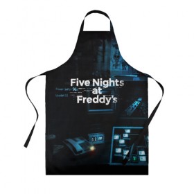 Фартук 3D с принтом FIVE NIGHTS AT FREDDYS в Кировске, 100% полиэстер | общий размер — 65 х 85 см, ширина нагрудника — 26 см, горловина — 53 см, длина завязок — 54 см, общий обхват в поясе — 173 см. Принт на завязках и на горловине наносится с двух сторон, на основной части фартука — только с внешней стороны | 5 ночей с фредди | animation | bonnie | chica | five nights at freddys | fnaf | foxy | freddy | funny | horror | scary | бонни | майк | пять | ужас | фнаф | фокси | фредди | чика | шмидт